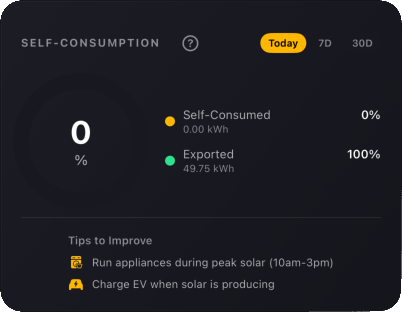 Self-Consumption Widget